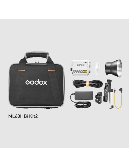 Foco LED ML60II Bi Kit 2: bicolor con V-Mount | Godox Spain