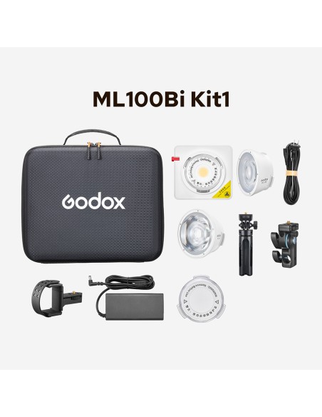 Foco LED ML100Bi Kit 1: bicolor 100 W, CRI 97 | Godox Spain